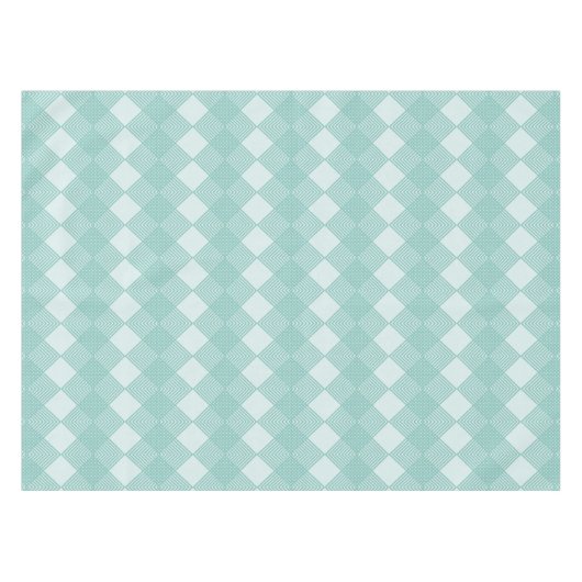 Aqua Blue Diamonds Circuit Board Muster Tischdecke (Vorderseite (Horizontal))