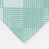Aqua Blue Diamonds Circuit Raute Pattern Fleecedecke (Ecke)