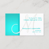 Aqua Blue/DIY Hintergrundfarbe Visitenkarte (Rückseite)