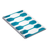 Aqua Blue Dot Grid Abstract Spiral Photo Notebook Notizblock (Rechte Seite)