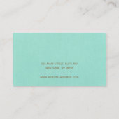 Aqua Blue Earring Display Visitenkarte (Rückseite)