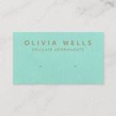 Aqua Blue Earring Display Visitenkarte (Vorderseite)