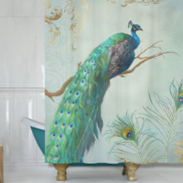 Aqua Blue Elegante Park/Garten: Duschvorhang