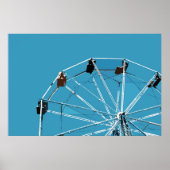 Aqua Blue Ferris Wheel Poster (Vorne)