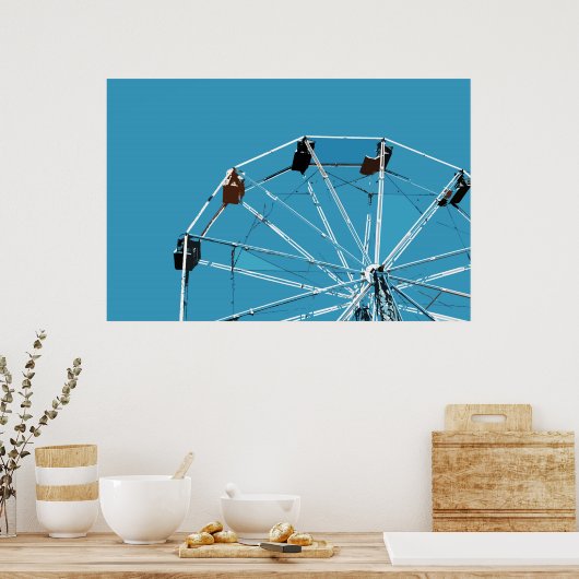 Aqua Blue Ferris Wheel Poster (Küche)