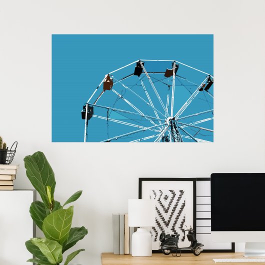 Aqua Blue Ferris Wheel Poster (Heimbüro)