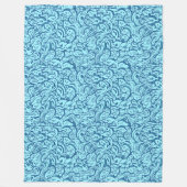 Aqua Blue Fish Muster Fleece Blanket (Vorderseite)