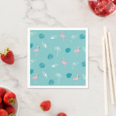 Aqua Blue Flamingo Paper Napkins Serviette (Beispiel)
