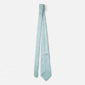 Aqua Blue Fleur Damask Neck Tie Krawatte (Rückseite)