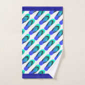 Aqua + Blue Flip Flops Badhandtuch Set (Handtuch)