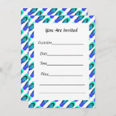 Aqua Blue Flip Flops Flat Einladung (Vorne/Hinten)