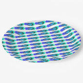 Aqua Blue Flip Flops Pappteller (Schrägansicht)