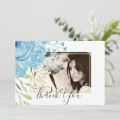 Aqua Blue Floral Wedding (Stehend Vorderseite)