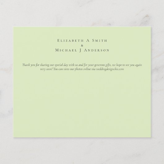 Aqua Blue Floral Wedding (Rückseite)