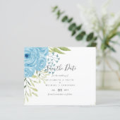 Aqua Blue Floral Wedding (Stehend Vorderseite)