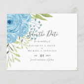 Aqua Blue Floral Wedding (Vorderseite)