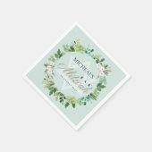 AQUA BLUE FOLIAGE KREATH STAR BAR BAT MITZVAH SERVIETTE (Ecke)