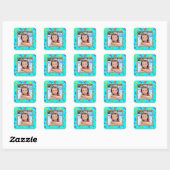 Aqua Blue Foto Stickers Sommerzeit Muster (Blatt)
