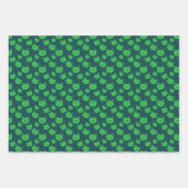 Aqua Blue Frog Pattern Geschenkpapier Set (Vorderseite 3)