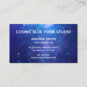 Aqua Blue Galactic Mandala Yoga Instructor Visitenkarte (Rückseite)