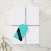 Aqua Blue Geschenkanhänger (Mit Garn)