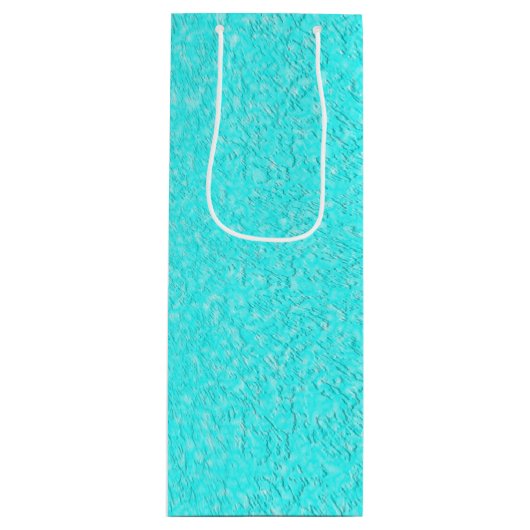 Aqua Blue Geschenktüte Für Weinflaschen (Vorderseite)