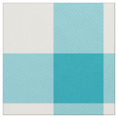 Aqua Blue Gingham Pattern Fabric Stoff (Nahaufnahme)