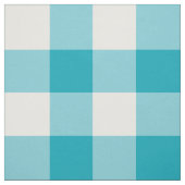 Aqua Blue Gingham Pattern Fabric Stoff (Muster)
