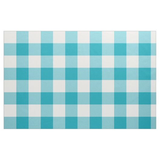 Aqua Blue Gingham Pattern Fabric Stoff (Fat Quarter (45,7 x 55,9 cm))