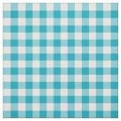 Aqua Blue Gingham Pattern Fabric Stoff (Muster)