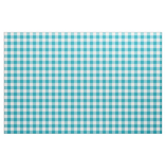 Aqua Blue Gingham Pattern Fabric Stoff (Fat Quarter (45,7 x 55,9 cm))