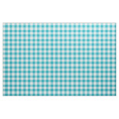 Aqua Blue Gingham Pattern Fabric Stoff (Yard (91,4 cm))
