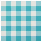 Aqua Blue Gingham Pattern Fabric Stoff (Muster)