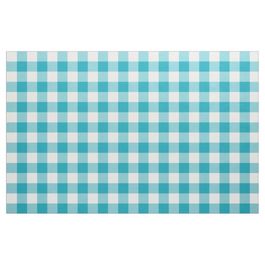 Aqua Blue Gingham Pattern Fabric Stoff (Fat Quarter (45,7 x 55,9 cm))