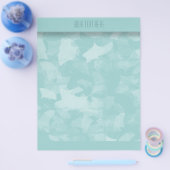 Aqua Blue Gingko Blätter Flyer (Einzeln)