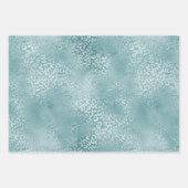 Aqua Blue Glam Leopard Print Geschenkpapier Set (Vorderseite)