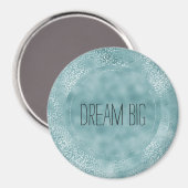 Aqua Blue Glam Leopard Print Magnet (Vorderseite/Rückseite)