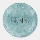 Aqua Blue Glam Leopard Print Magnet (Vorne)