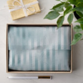 Aqua Blue Glam Streifen Seidenpapier (Geschenk)