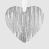 Aqua Blue Glam Tinsel Stripes Ornament (Rückseite)