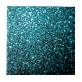 Aqua Blue glänzende Imitate Glitzer Glitzern Fliese (Vorderseite)
