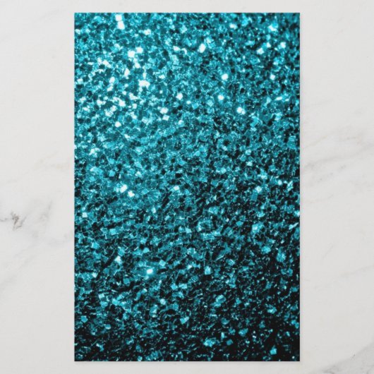 Aqua Blue glänzende Imitate Glitzer Glitzern Flyer (Vorne)