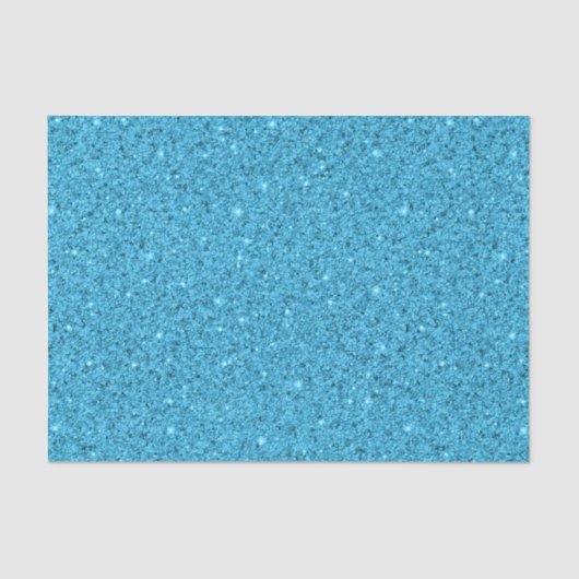 Aqua Blue Glittery Crushed Sea Glass  Seidenpapier (Vorderseite)