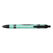 Aqua Blue Glitzer Crayon Individuelle Name Push Pe Kugelschreiber (Rückseite)