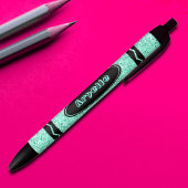 Aqua Blue Glitzer Crayon Individuelle Name Push Pe Kugelschreiber