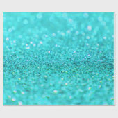 Aqua Blue Glitzer Geschenkpapier (Flach)