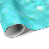 Aqua Blue Glitzer Geschenkpapier (Rolleneckpunkt)