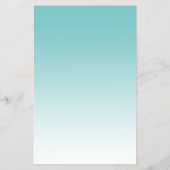 Aqua Blue Glitzer Glam Party Menu Flyer (Hinten)