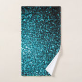 Aqua Blue Glitzer Glitzern Handtuch (Handtuch)