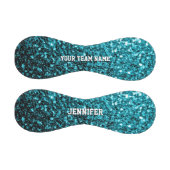 Aqua Blue Glitzer Glitzern Ihr Name Team Baseball (Paneele)
